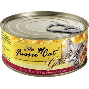 Fussie Cat Super Premium Chicken & Beef Formula in Pumpkin Soup Grain-Free Canned Cat Food