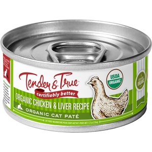 Tender & True Organic Chicken & Liver Recipe Grain- Free Canned Cat Food