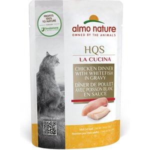 Almo Nature HQS La Cucina Chicken with Whitefish Grain-Free Cat Food Pouches
