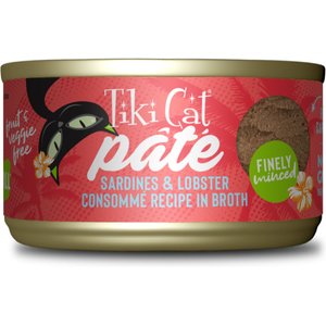 Tiki Cat Pate Sardine & Lobster Consomme Recipe in Broth Wet Cat Food