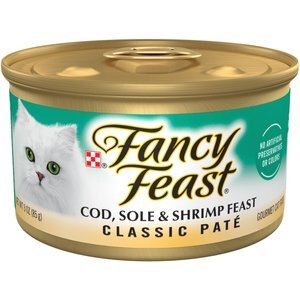 Fancy Feast Classic Pate Cod, Sole & Shrimp Feast Canned Cat Food