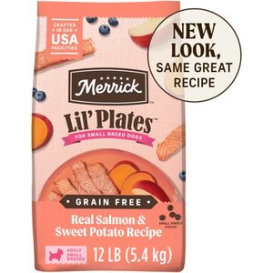 Merrick Lil' Plates Grain-Free Chicken-Free Real Salmon + Sweet Potato Recipe Small Breed Dry Dog Food