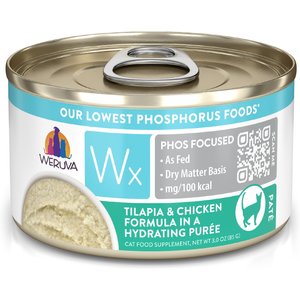 Weruva Wx Phos Focused Tilapia & Chicken Formula Grain-Free Puree Wet Cat Food